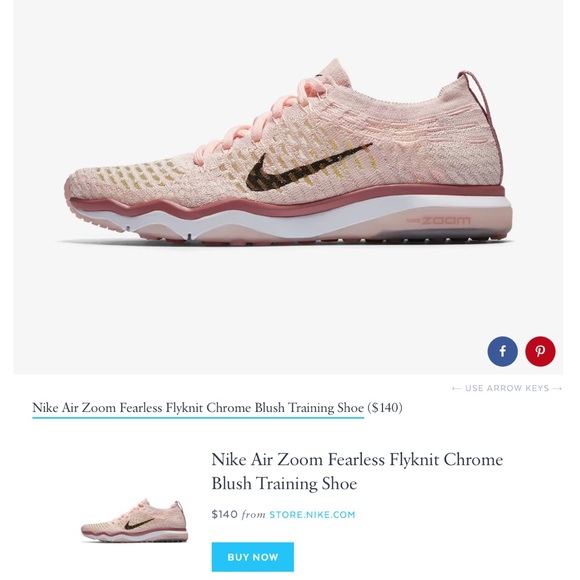 Nike Air zoom fearless fly knit chrome blush size 7 - Picture 2 of 8